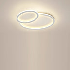 Modern Minimalist Crossing Round Oval Silicone PE LED Flush Mount Ceiling Light For Bedroom