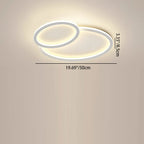 Modern Minimalist Crossing Round Oval Silicone PE LED Flush Mount Ceiling Light For Bedroom