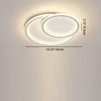 Modern Minimalist Crossing Round Oval Silicone PE LED Flush Mount Ceiling Light For Bedroom
