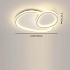 Modern Minimalist Crossing Round Oval Silicone PE LED Flush Mount Ceiling Light For Bedroom