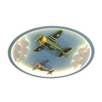 Contemporary Creative Kids Cartoon Airplane Unicorn Iron Acrylic Resin LED Flush Mount Ceiling Light For Bedroom Lumendat