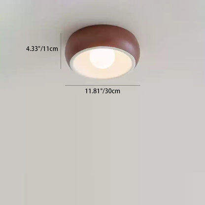 Modern Minimalist Hollow Round Hardware PE LED Flush Mount Ceiling Light For Hallway
