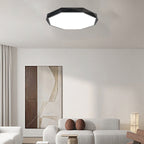 Modern Minimalist Geometric Round Shape Iron Acrylic LED Flush Mount Ceiling Light For Living Room