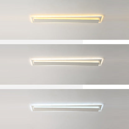 Modern Simplicity Long Strip Acrylic Iron LED Flush Mount Ceiling Light For Living Room