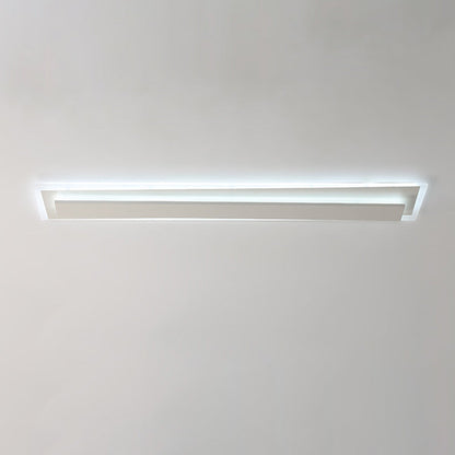 Modern Simplicity Long Strip Acrylic Iron LED Flush Mount Ceiling Light For Living Room