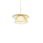 Contemporary Creative Double-Layer Straw Hat Stacking Hardware Acrylic 1-Light Pendant Light For Living Room