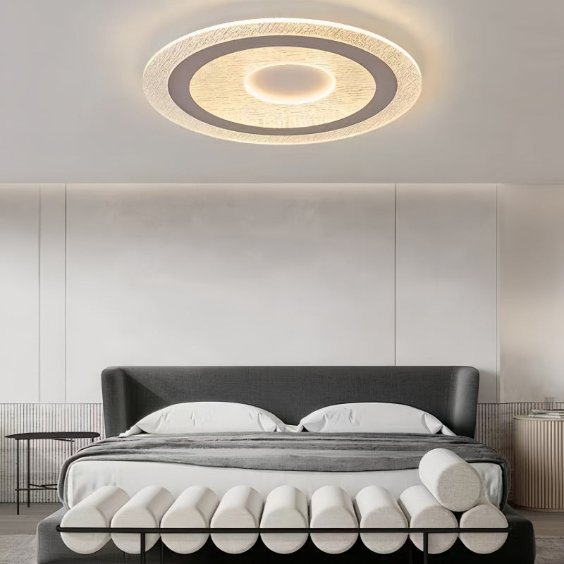 Contemporary Nordic Ice Cracks Irregular Circle Pentagon Triangle Acrylic Iron LED Flush Mount Ceiling Light For Living Room