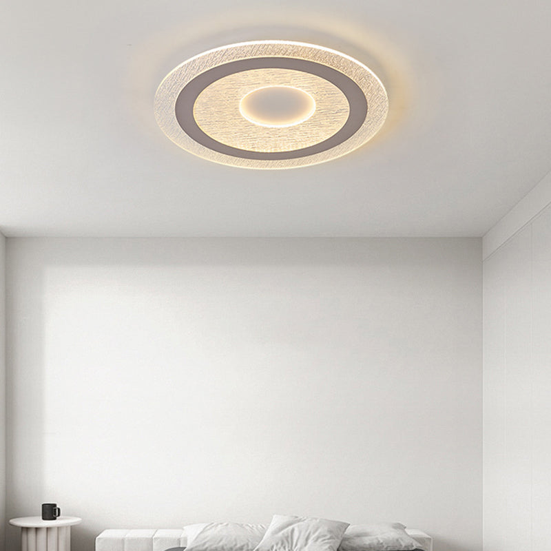 Contemporary Nordic Ice Cracks Irregular Circle Pentagon Triangle Acrylic Iron LED Flush Mount Ceiling Light For Living Room
