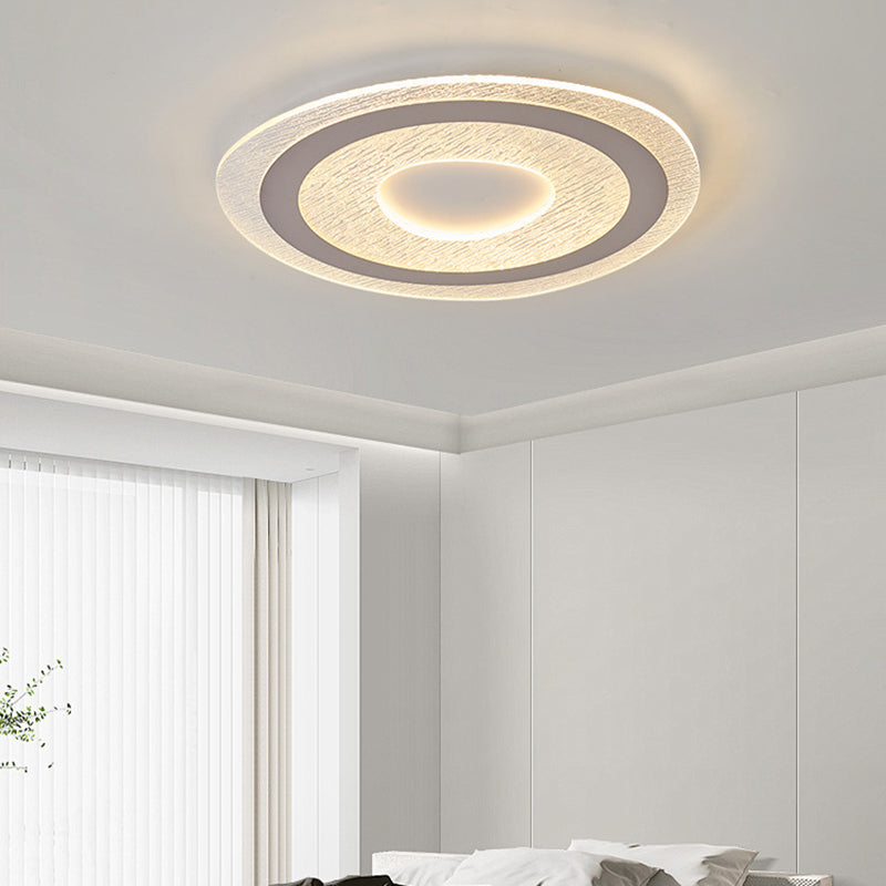 Contemporary Nordic Ice Cracks Irregular Circle Pentagon Triangle Acrylic Iron LED Flush Mount Ceiling Light For Living Room
