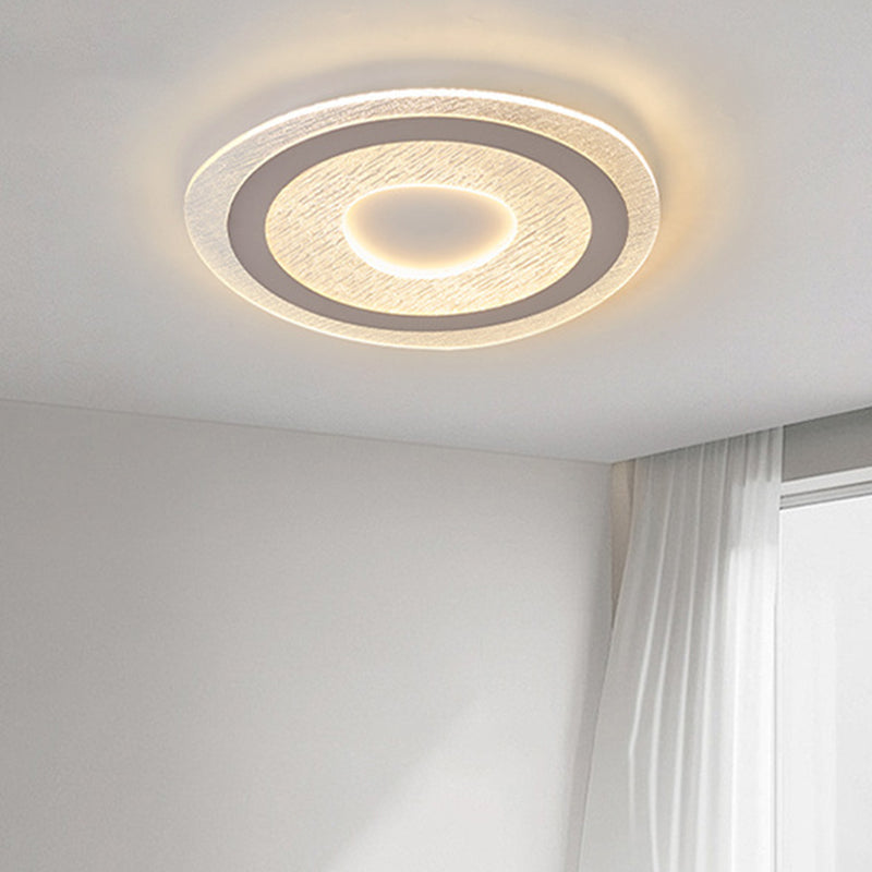 Contemporary Nordic Ice Cracks Irregular Circle Pentagon Triangle Acrylic Iron LED Flush Mount Ceiling Light For Living Room
