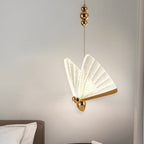 Contemporary Creative Butterfly Acrylic Iron Zinc Alloy LED Pendant Light For Bedroom