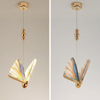 Contemporary Creative Butterfly Acrylic Iron Zinc Alloy LED Pendant Light For Bedroom
