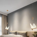 Contemporary Creative Butterfly Acrylic Iron Zinc Alloy LED Pendant Light For Bedroom