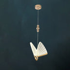 Contemporary Creative Butterfly Acrylic Iron Zinc Alloy LED Pendant Light For Bedroom