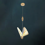 Contemporary Creative Butterfly Acrylic Iron Zinc Alloy LED Pendant Light For Bedroom