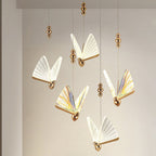 Contemporary Creative Butterfly Acrylic Iron Zinc Alloy LED Pendant Light For Bedroom