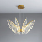Contemporary Creative Butterfly Acrylic Aluminum Iron LED Pendant Light For Bedroom