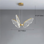 Contemporary Creative Butterfly Acrylic Aluminum Iron LED Pendant Light For Bedroom