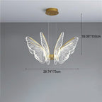 Contemporary Creative Butterfly Acrylic Aluminum Iron LED Pendant Light For Bedroom