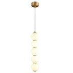 Contemporary Nordic Aluminum Glass Globe LED Pendant Light For Bedroom