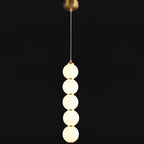 Contemporary Nordic Aluminum Glass Globe LED Pendant Light For Bedroom