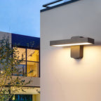 Modern Minimalist Waterproof Rectangular Swivel Head Aluminum Acrylic LED Wall Sconce Lamp For Outdoor