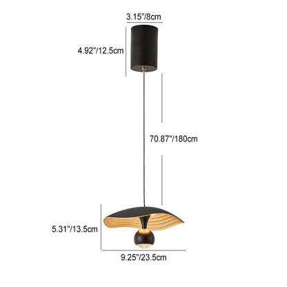 Contemporary Nordic Liftable Dome UFO Aluminum Acrylic LED Pendant Light For Bedroom