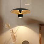 Contemporary Nordic Liftable Dome UFO Aluminum Acrylic LED Pendant Light For Bedroom