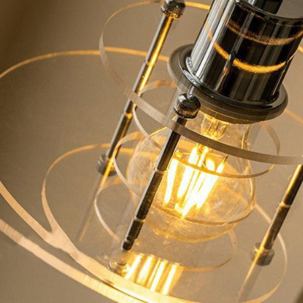 Modern Minimalist Ufo Shape Acrylic Iron 1-light Pendant Light for Bedroom