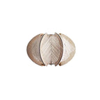 Contemporary Boho Wood Handmade Rattan Nest Shaped 1-Light Pendant Light For Living Room