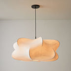 Traditional Japanese Hardware Silk Drum 1-Light Pendant Light For Bedroom