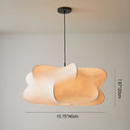 Traditional Japanese Hardware Silk Drum 1-Light Pendant Light For Bedroom
