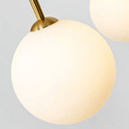 Contemporary Nordic Iron Frame Arm Glass Globe 6/8/12-light Chandeliers for Dining Room BulbSquare