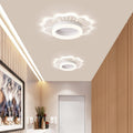 Contemporary Nordic Round Flower Iron Acrylic LED Flush Mount Ceiling Light For Hallway