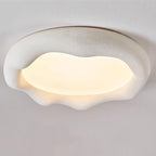Contemporary Nordic Cloud Shape Iron Fiberglass Acrylic LED Flush Mount Ceiling Light For Bedroom