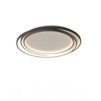 Modern Minimalist Circles Ring Silicone Iron LED Flush Mount Ceiling Light For Bedroom