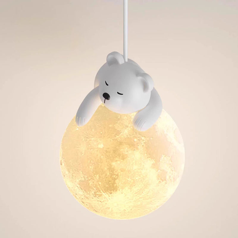 Lumendat Contemporary Creative Kids Rabbit Bear Animal Iron Resin PLA 1-Light Wall Sconce Lamp For Bedroom Lumendat