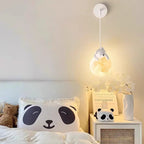 Lumendat Contemporary Creative Kids Rabbit Bear Animal Iron Resin PLA 1-Light Wall Sconce Lamp For Bedroom Lumendat