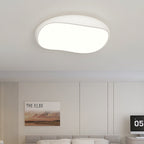 Contemporary Nordic Iron Acrylic Irregular Round LED Flush Mount Ceiling Light For Bedroom
