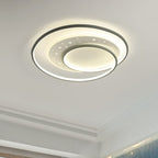 Contemporary Nordic Iron Silicone Acrylic Combo Round Star LED Flush Mount Ceiling Light For Bedroom