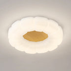 Contemporary Nordic Cloud Shape Iron PE LED Flush Mount Ceiling Light For Bedroom