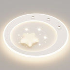 Contemporary Simplicity Iron PE Acrylic Round Star LED Spotlight Flush Mount Ceiling Light For Living Room