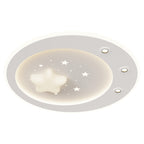 Contemporary Simplicity Iron PE Acrylic Round Star LED Spotlight Flush Mount Ceiling Light For Living Room