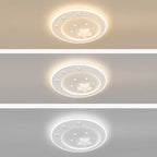 Contemporary Simplicity Iron PE Acrylic Round Star LED Spotlight Flush Mount Ceiling Light For Living Room