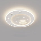 Contemporary Simplicity Iron PE Acrylic Round Star LED Spotlight Flush Mount Ceiling Light For Living Room