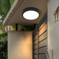 Modern Minimalist Waterproof Round Aluminum Acrylic LED Outdoor Flush Mount Ceiling Light For Garden Lumendat