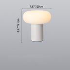 Modern Minimalist Rechargeable Cylinder Base Oval PE Aluminum LED Table Lamp For Bedroom Lumendat