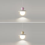 Contemporary Nordic Iron PE Ball LED Pendant Light For Bedroom