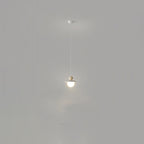 Contemporary Nordic Iron PE Ball LED Pendant Light For Bedroom
