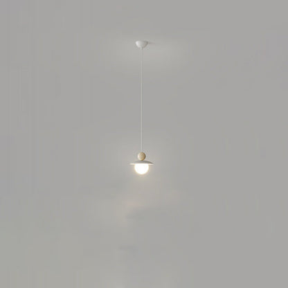 Contemporary Nordic Iron PE Ball LED Pendant Light For Bedroom